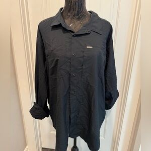 Men’s Columbia Black Button-Up Shirt men’s XL 75